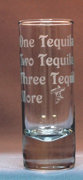Shooter One Tequila Two Tequila with Engraved Name